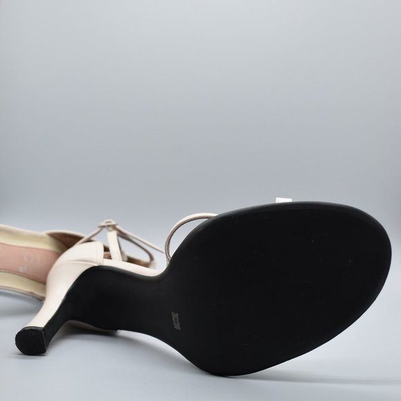 Franco Sarto Cream Strappy Heels With Flower - Picture 9 of 13